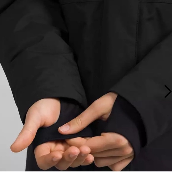 The North Face Girls’ Arctic Swirl Parka Black Down Puffer Winter Coat Sz S 7/8 - Picture 7 of 16